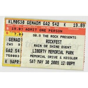 2009 Rockfest Shinedown Buckcherry Korn Dope Concert Ticket Stub Kansas City MO